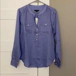 JCrew Blue Striped Shirt